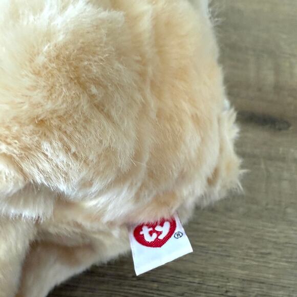 TY Gloria Angel Bear 2003 Plush Stuffed Animal 13" Cream Wings Ribbon EUC - Picture 4 of 7